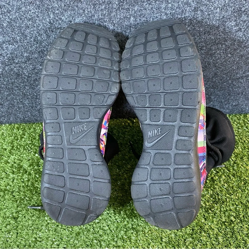 Nike Roshe One High Print GS Boots Youth SZ 6Y Womens SZ 7.5 Black 807744-002